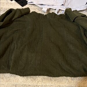 Olive Green Textured Sweater